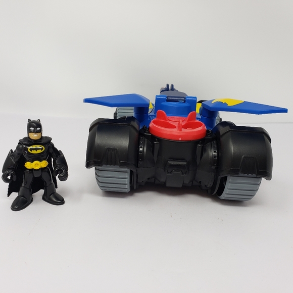 Imaginext Fisher Price DC Super Friends Legends of Batman Deluxe Batmobile Blue - Picture 15 of 16